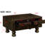 Ensemble de tables de salon en bois massif - avec pieds à rivets, look antique, ensemble de tables basses, 3 avec pieds et ornements pour la maison, 1 2 tables de bout-690731629