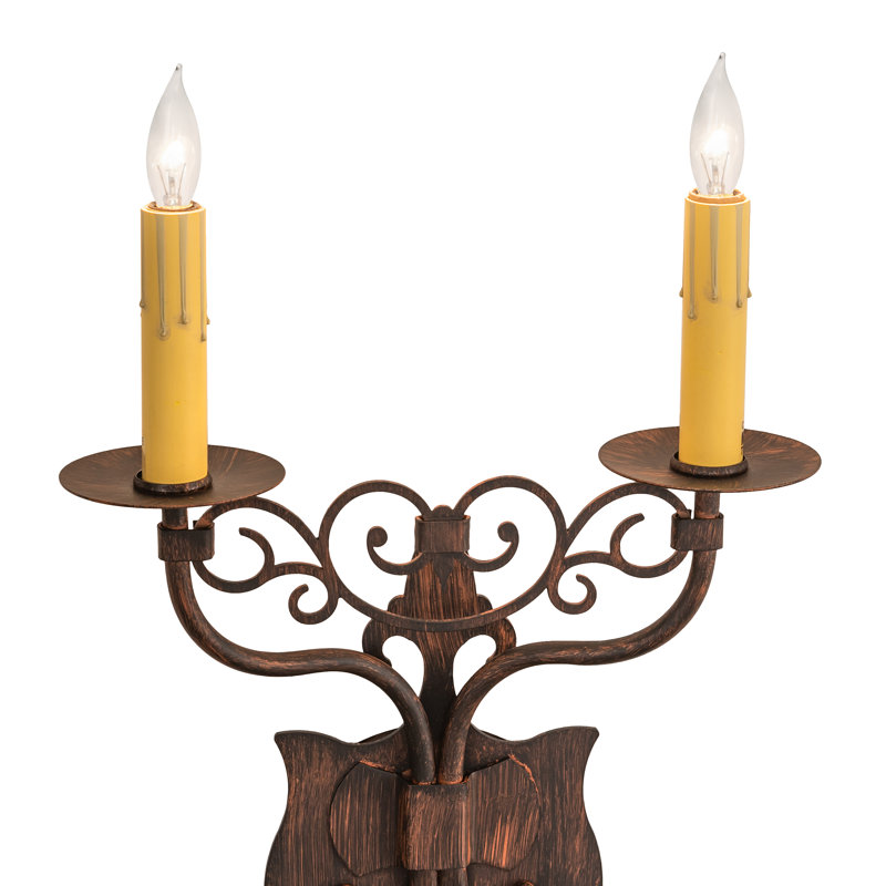 Cimarron Bronze 2-Light Candle Wall Sconce