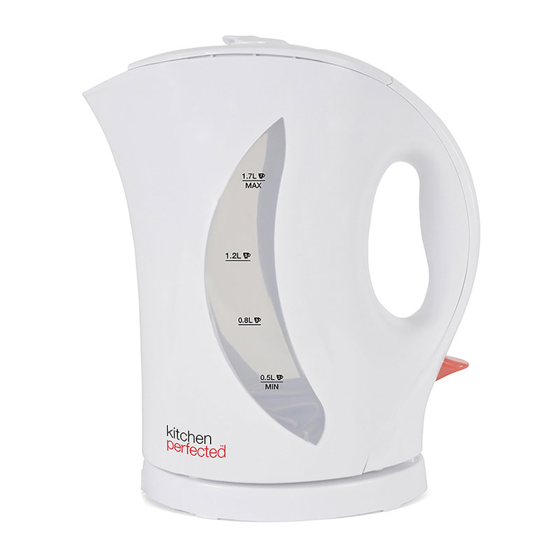Kitchen Perfected 1.7L Plastic Electric Tea Kettle, White