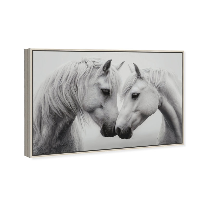 Twin Souls I Print by Oliver Gal, 25"H x 37"W, Silver Floater Frame