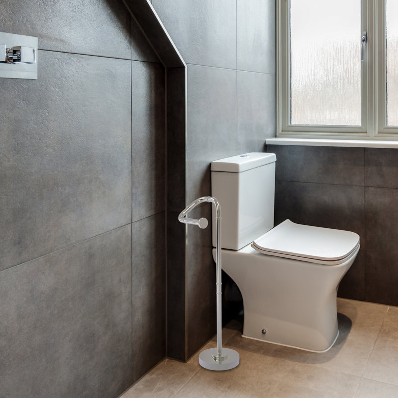 Porte-papier hygiénique sur pied Tioga, Nickel satiné