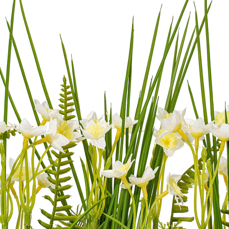 Arrangement floral en pot jonquille