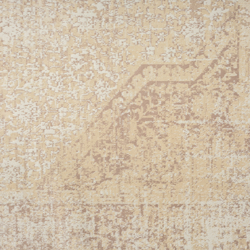 Tapis oriental traditionnel beige / ivoire lavable à la machine, Tapis de couloir 2 pi x 5 pi