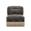 Fauteuil sans accoudoirs en chenille léopard avec 1 coussin-1988076149