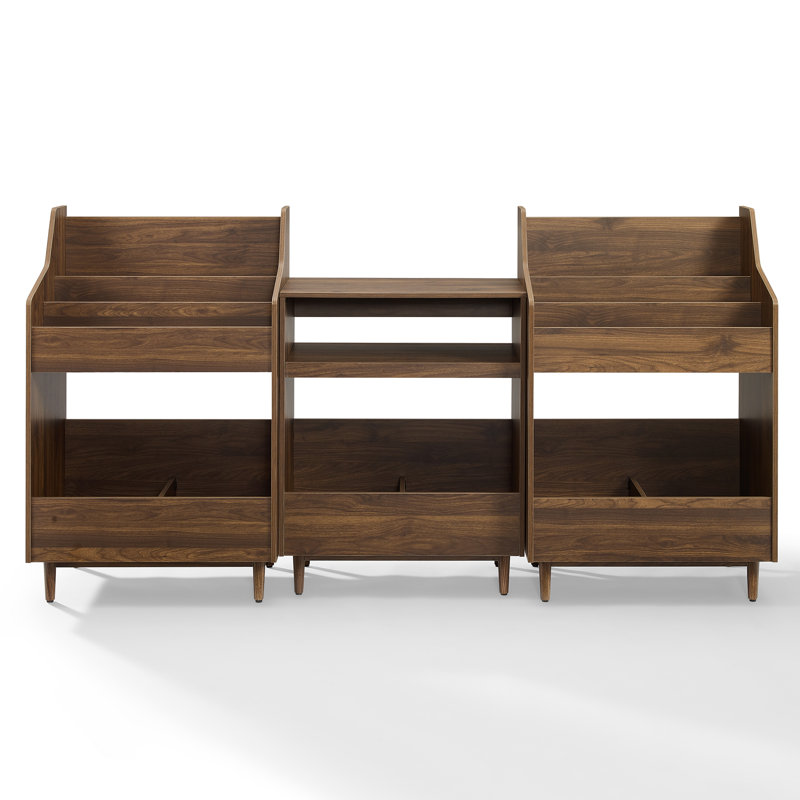 Liam 45.25'' H Media Shelves, Walnut