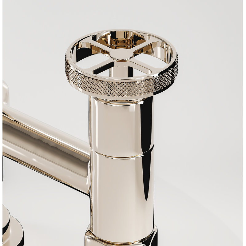 Campo Bridge Kitchen Faucet With Side Spray, Tuscan Brass, Lever Handle