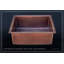 Fossil Blu 18" Luxury 12-Gauge Hammered Copper Single Bowl Undermount/Drop-in Sink, Dark Patina
