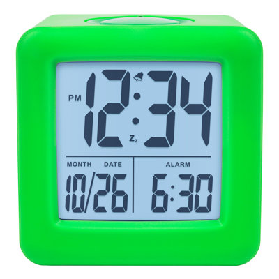 Digital Mechanical Alarm Tabletop Clock in Green