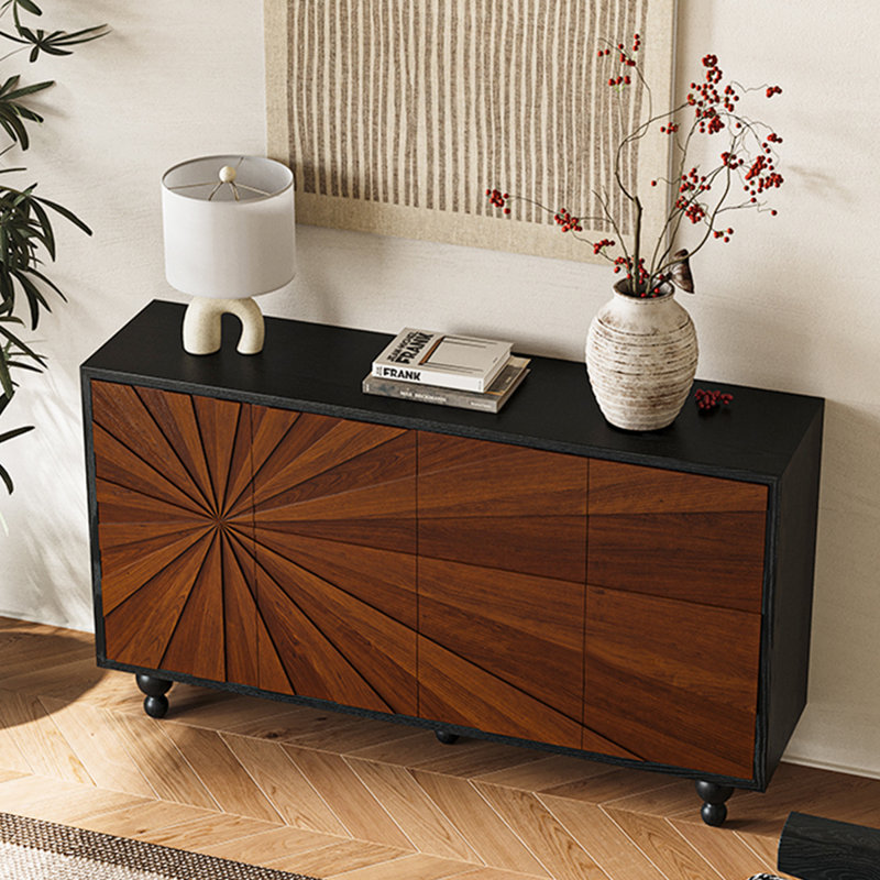 Modern Brown Solid Wood Sideboard