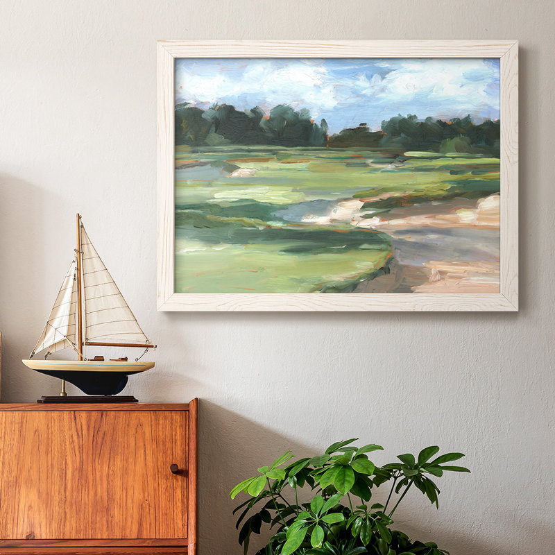 Golf Course Study II, reproduction d'art sur toile, H 28 po x l 42 po, Blanc