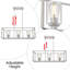 Luminaire suspendu pour îlot de cuisine 3 lumières Mesick-1037946008