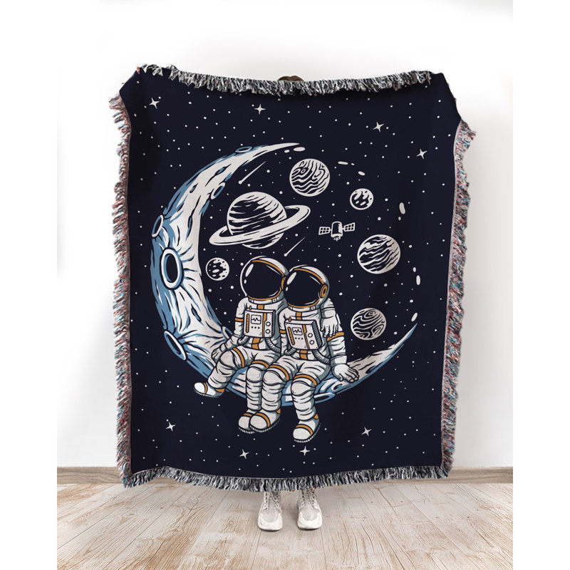 Hand Woven Throw Blanket, 50" W x 60" L