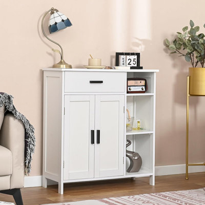 Floor Storage Cabinet with Doors and Shelves