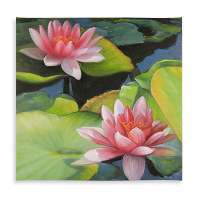 Water Lilies and Lotus Flowers Tablecloth | Indoor Outdoor Decor