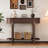 Elegant Retro Console Table with Curved Design and Smooth Glaze for Entryways, Living Rooms and hallways-502096130