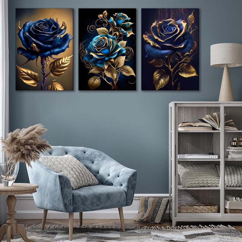 3 Piece Wrapped Canvas Print, 60 cm H x 40 cm W