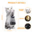 Statue de jardin pour chat 10 pouces avec lanterne solaire, statue solaire, décoration en résine pour patio, pelouse et espaces extérieurs