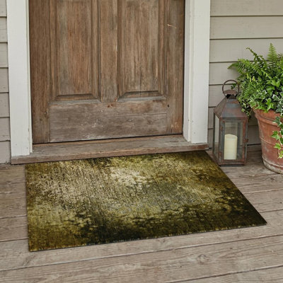 Tapis intérieur lavable antidérapant brun 2 pi x 3 pi
