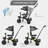 Kids Tricycle 4 In 1 Trike With Reversible Seat, 2.8'-3.1' Height Push Handle, Canopy, Handrail, Safety Belt, Storage Footrest Brake Clutch, For 1-5 Years Old, Black