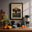 Bison Silhouette Rustic - Print-542318684-542318674