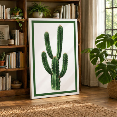Saguaro Specimen Botanical - Wrapped Canvas