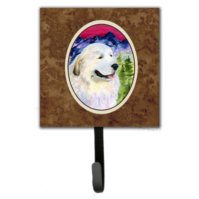 Porte-laisse et crochet mural great pyrenees