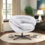 Chaise pivotante Comfy 360 avec revêtement en chenille gris pour un bureau élégant et confortable-120913107