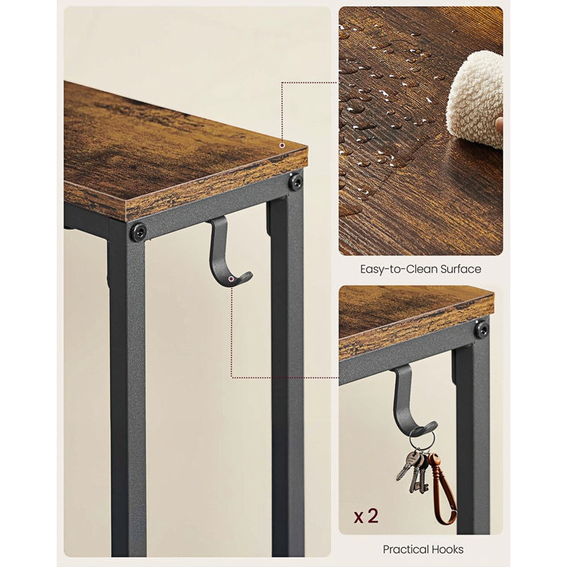 Set Of 2 Slim Console Tables With Charging Station