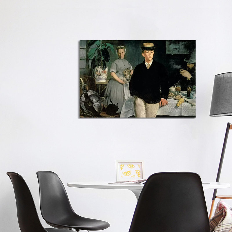 Luncheon In The Studio by Edouard Manet - Wrapped Canvas Painting, 101.6 cm H x 66.04 cm W