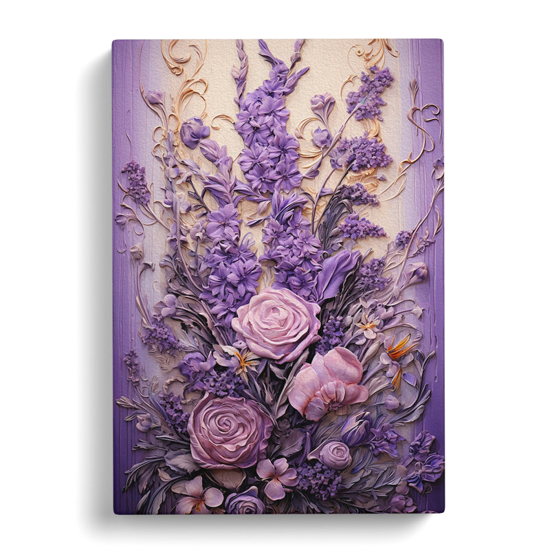 Lavender Flower Baroque - Wrapped Canvas