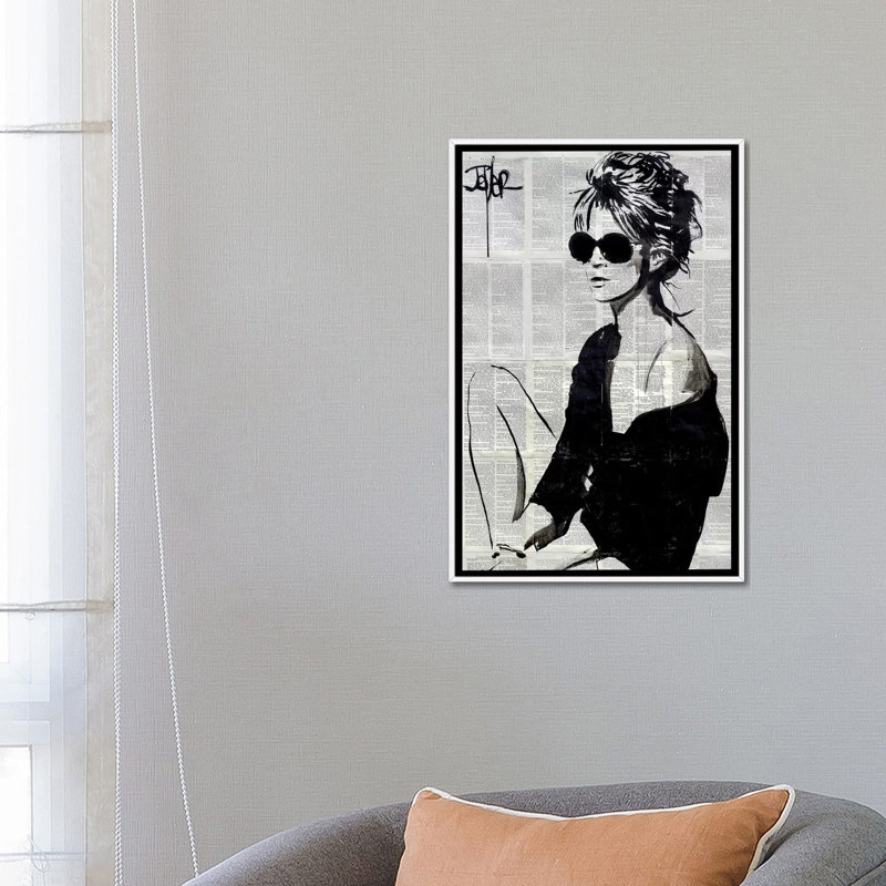 « Summers end » par Loui Jover-impression d’art graphique, Pas de tapis, H 26 po x l 18 po x 1,5 po, Toile blanche encadrée