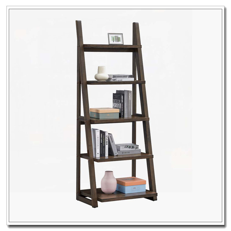 Étagères à 5 niveaux, bibliothèque, support de rangement, Brun