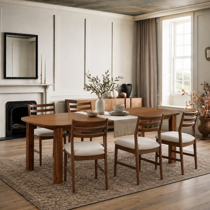 Kary 64.98-88.98" W Oval Extendable Dining Table