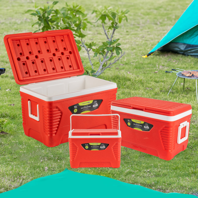 ROYALFORD Insulated Cooler Box Set 5L 25L 50L | Portable Ice Box with Handle | Heavy Duty Cool Box for Camping Picnic Beach Travel Outdoor| BPA Free Cooling Up to 24 Hours | Set of 3