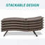 Chaise longue d'extérieur en osier 2 pièces