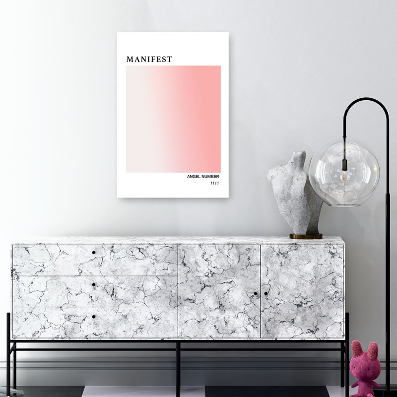 Manifest Angel Number 1111 Minimalist Modern Peaceful Wall Art Print by Talitha McQueen - Print, 91.44cm H x 60.96cm W