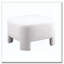 Repose-pieds blanc en chenille