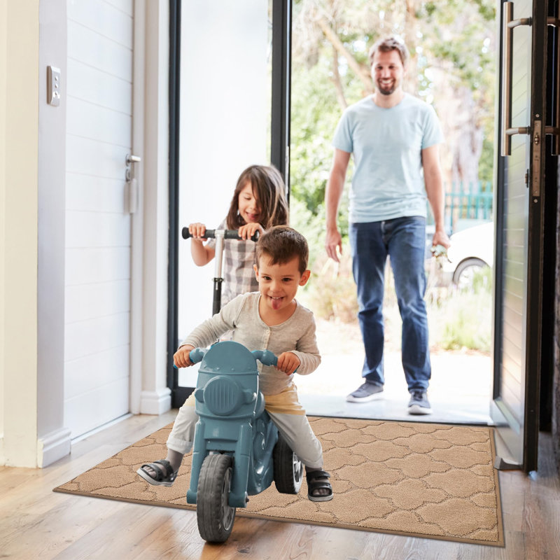 Aleman Non-Slip Doormat, Brown, 80cm W x 50cm L