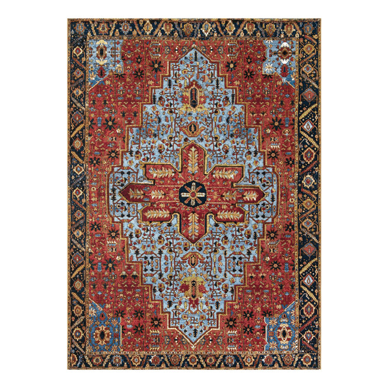 Outdoor Traditional Area Rug, Rectangle 7'1" x 10'