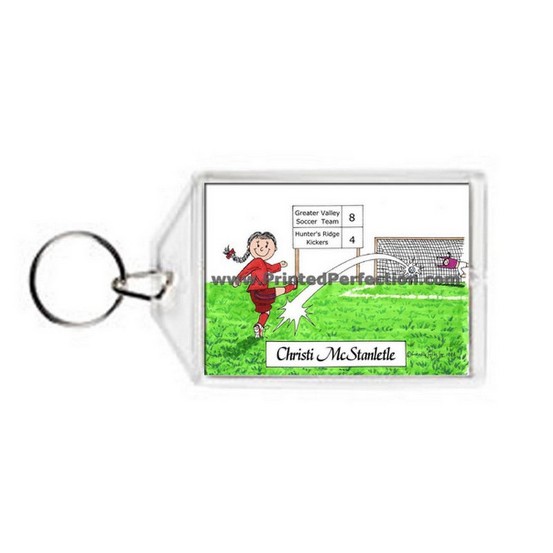 Joueur de football personnalisé - Porte-clés en acrylique pour femme