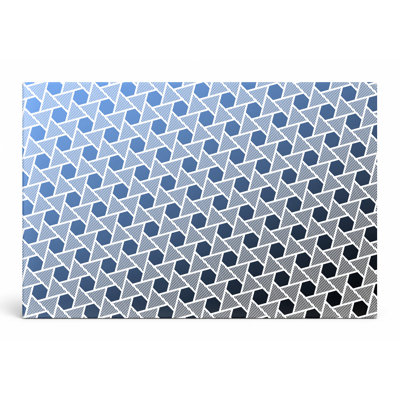 «Blue Hexagon Gradient», art mural sur toile