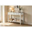 Table console avec tiroirs et tablette ouverte