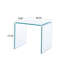 Table de bout en verre trempé transparent trempé, table de bout, table de bout transparente
