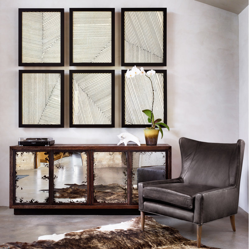 Marlow Wingback Chair, Toasted Parawood, Vintage Black