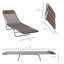Méridienne pliante Outsunny, chaise longue de bronzage de piscine, chaise longue d'extérieur avec dossier inclinable à 5 positions, siège en filet respirant, appui-tête pour la plage, cour, patio, brun-357518757