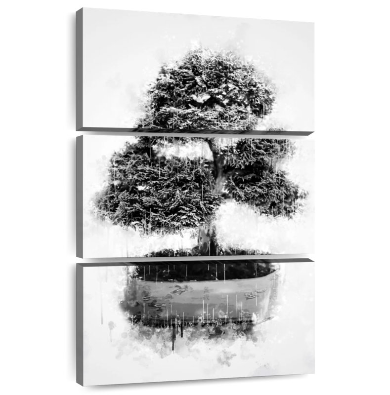 Harnek Bonsai Tree Black And White