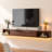 78" Plywood Floating Tv Stand With Storage Cabinet & Round Edges, Walnut-2135997594