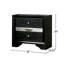 Table de chevet moderne noire avec 3 tiroirs et pour la chambre à coucher Grace 3, accessoire