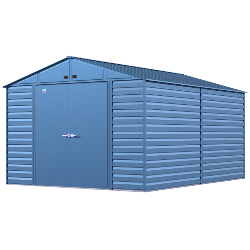 Remise de rangement en acier Select, 10 x 14, bleu-gris, Bleu gris