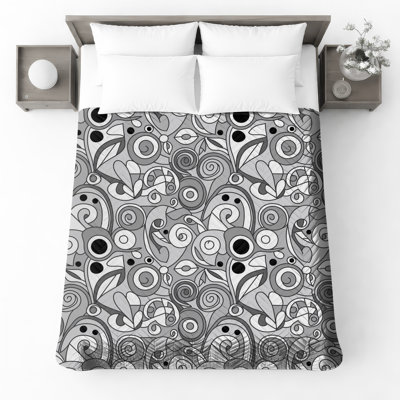 Couvre-lit fin matelassé à motifs tourbillonnants monochromes